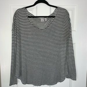 BP Gray/White Striped Long Sleeved Shirt